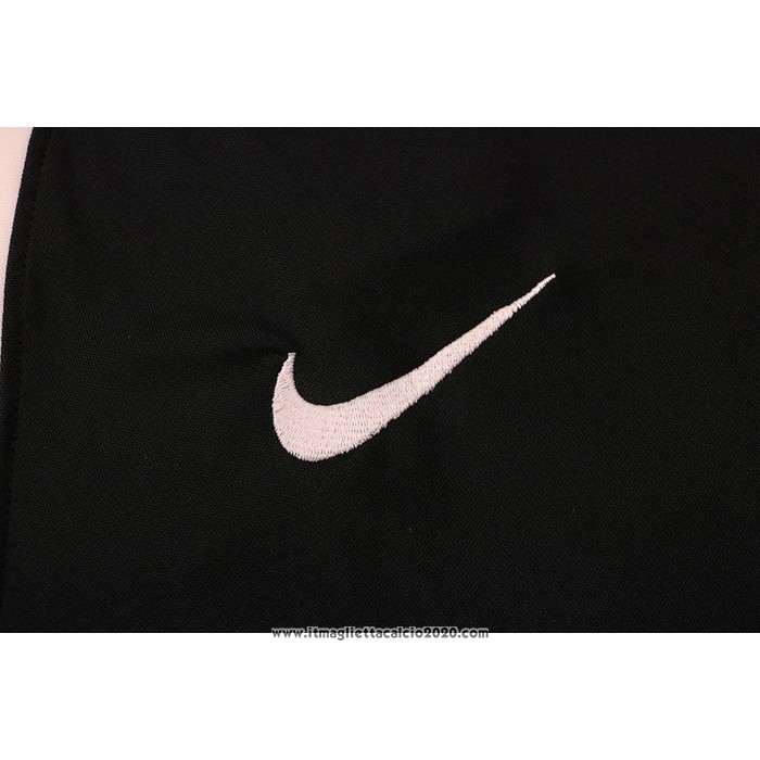 Tuta da Track Paris Saint-Germain Manica Corta 2021 2022 Nero e Rosa